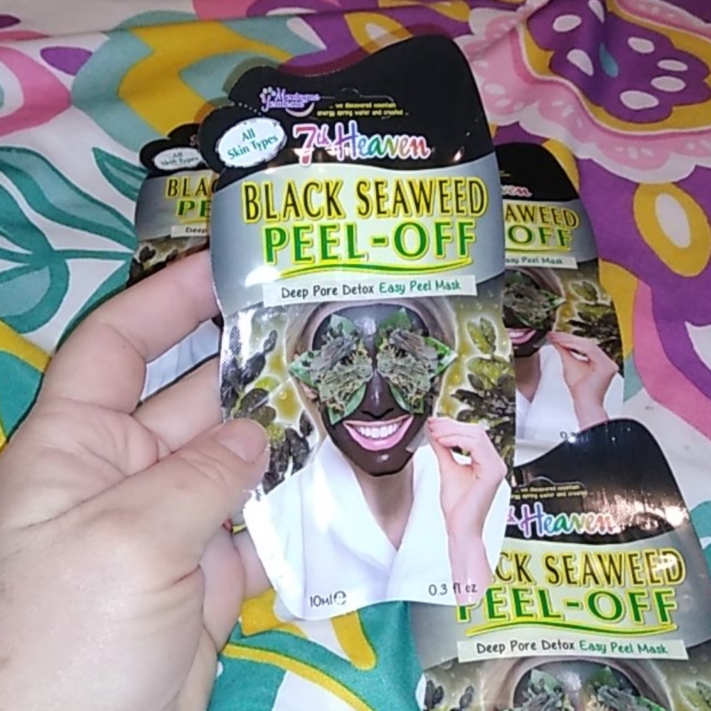 7th heaven black seaweed peel off mask X4